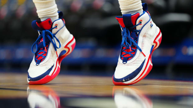 New Orleans Pelicans guard Devonte' Graham wears the Air Jordan 36 sneakers against the Sacramento Kings on March 2, 2022.